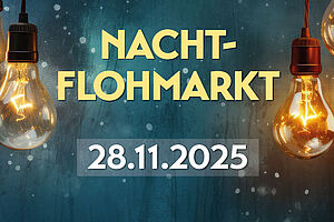 Ankündigung Nachtflohmarkt am 28.11.2025