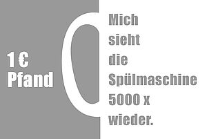 Auf weiße Keramiktassen erhebt das Studentenwerk ein Pfand von 1 €